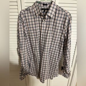 Banana Republic Dress Shirt. Slim Fit XL, red/white/blue plaid